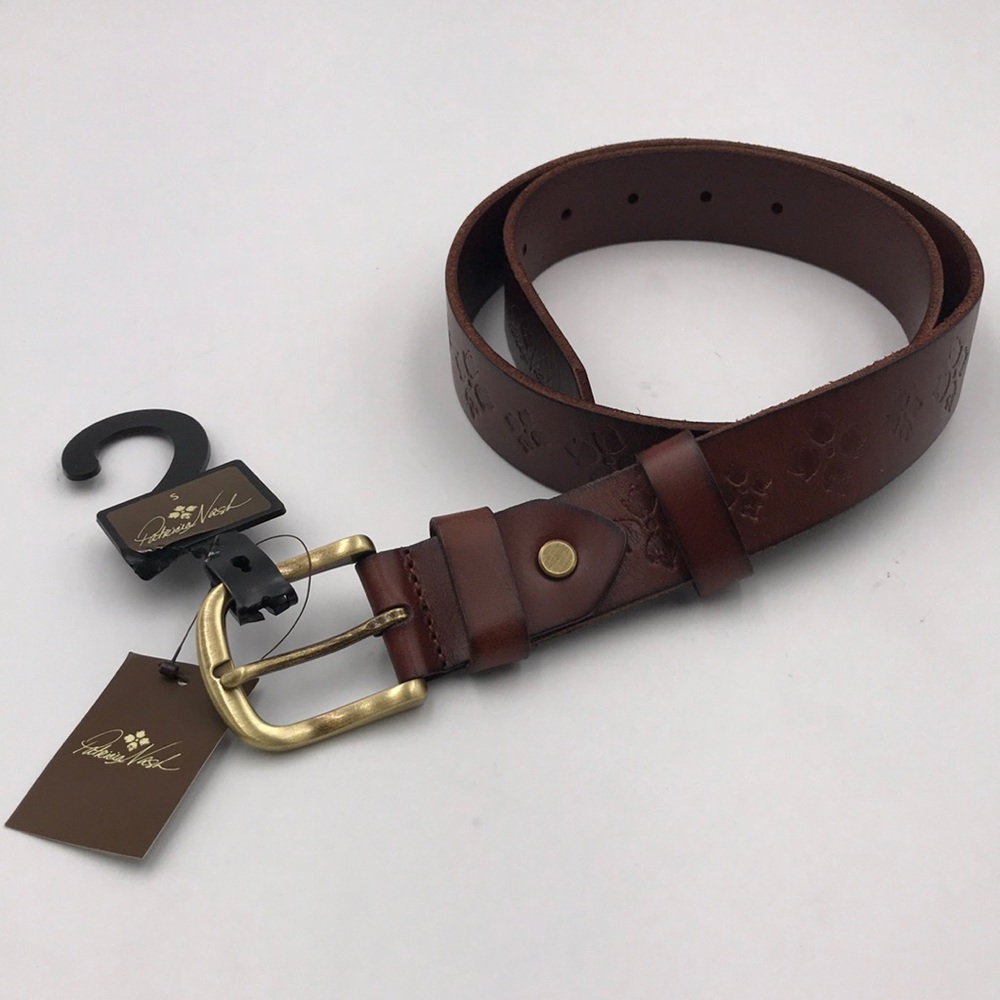 Patricia Nash Wesley Embossed Belt Brown Size S
